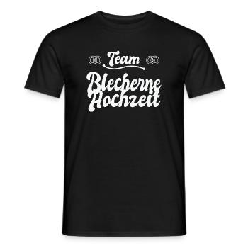 8. Hochzeitstag Ehe 8 Jahre Ehe Geschenk - Männer T-Shirt - Schwarz - Vorne - AI Model Male 178 light (178cm)
