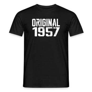 1957 Vintage Retro Jubiläumsgeschenk 1957 - Männer T-Shirt - Schwarz - Vorne - AI Model Male 178 light (178cm)