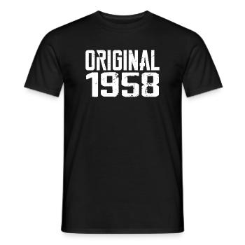 1958 Vintage Cadeau Anniversaire Rétro Cadeau 1958 - T-shirt homme - noir - Devant - AI Model Male 178 light (178cm)