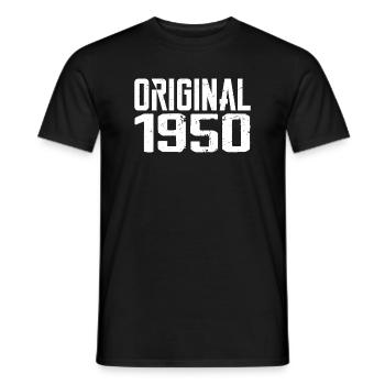 1950 Vintage Cadeau Anniversaire Rétro Cadeau 1950 - T-shirt homme - noir - Devant - AI Model Male 178 light (178cm)