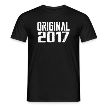 2017 Vintage Cadeau Anniversaire Rétro Cadeau 2017 - T-shirt homme - noir - Devant - AI Model Male 178 light (178cm)
