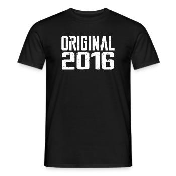 2016 Vintage Cadeau Anniversaire Rétro Cadeau 2016 - T-shirt homme - noir - Devant - AI Model Male 178 light (178cm)