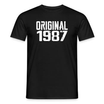 1987 Vintage Cadeau Anniversaire Rétro Cadeau 1987 - T-shirt homme - noir - Devant - AI Model Male 178 light (178cm)
