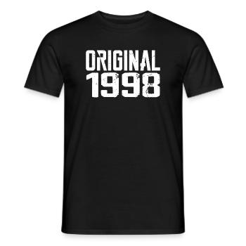 1998 Vintage Cadeau Anniversaire Rétro Cadeau 1998 - T-shirt homme - noir - Devant - AI Model Male 178 light (178cm)
