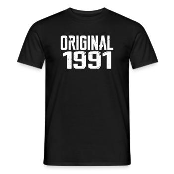 1991 Vintage Cadeau Anniversaire Rétro Cadeau 1991 - T-shirt homme - noir - Devant - AI Model Male 178 light (178cm)