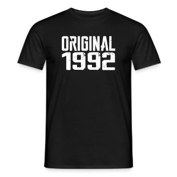 1992 Vintage Cadeau Anniversaire Rétro Cadeau 1992 - T-shirt homme - noir - Devant - AI Model Male 178 light (178cm)