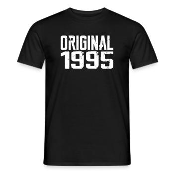 1995 Vintage Cadeau Anniversaire Rétro Cadeau 1995 - T-shirt homme - noir - Devant - AI Model Male 178 light (178cm)