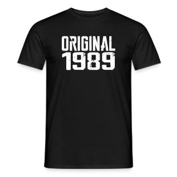 1989 Vintage Cadeau Anniversaire Rétro Cadeau 1989 - T-shirt homme - noir - Devant - AI Model Male 178 light (178cm)
