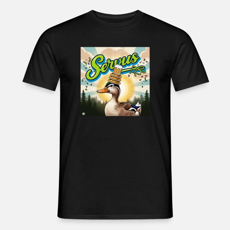 Servus DUCK - Männer T-Shirt - Schwarz