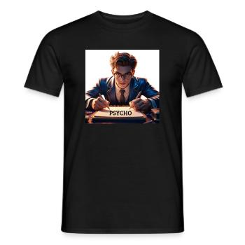 Psycho - Männer T-Shirt - Schwarz - Vorne - AI Model Male 178 light (178cm)