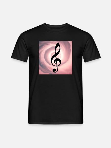Music Black Light clef - Men's T-Shirt - black