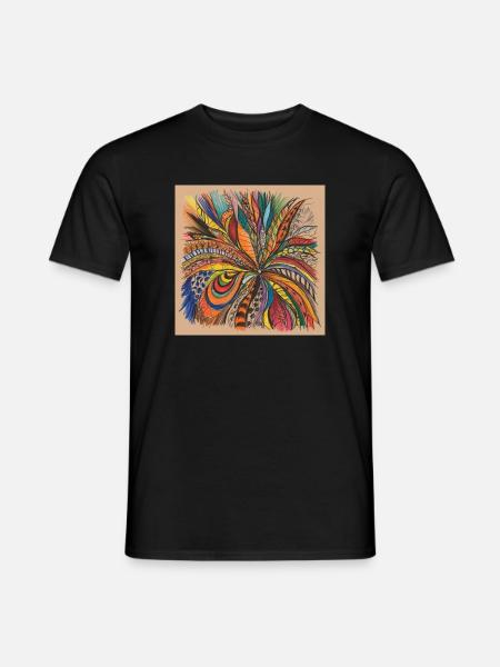 Federn - Männer T-Shirt - Schwarz