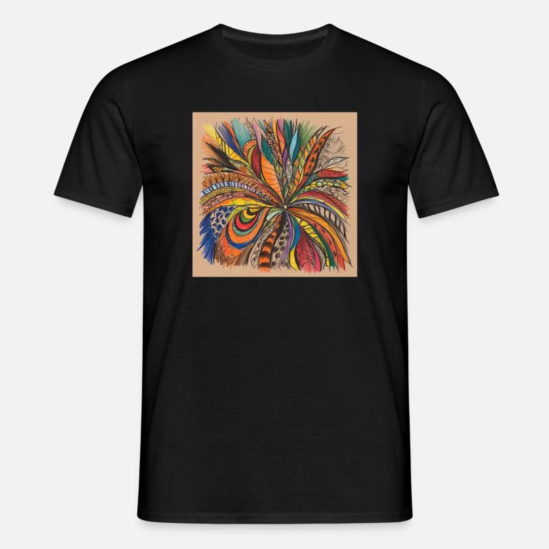 Federn - Männer T-Shirt - Schwarz