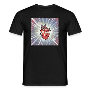 Boum Cœur 2 - T-shirt homme - noir - Devant - AI Model Male 178 light (178cm)