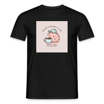 Overthinker - Men's T-Shirt - black - Front - AI Model Male 178 light (178cm)