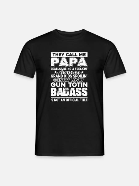 Vaderdag noemen ze me papa - Heren T-shirt - zwart
