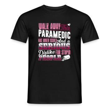 Paramedic Has Anger Issues - Men's T-Shirt - black - Front - AI Model Male 178 light (178cm)