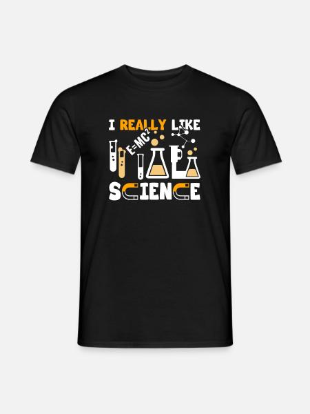 Science J'aime vraiment la science - T-shirt homme - noir