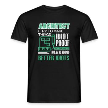 Architekt Ich bin ein Architekt - Männer T-Shirt - Schwarz - Vorne - AI Model Male 178 light (178cm)
