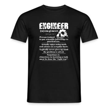 Ingenieur Definition - Männer T-Shirt - Schwarz - Vorne - AI Model Male 178 light (178cm)
