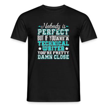 Rédacteur technique si vous êtes rédacteur technique - T-shirt homme - noir - Devant - AI Model Male 178 light (178cm)