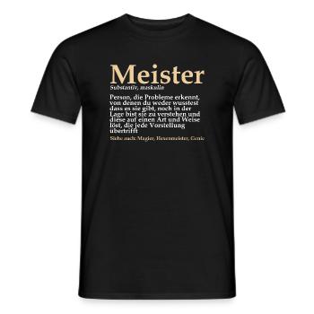 Meister Handwerker Meisterprüfung Geschenk - Männer T-Shirt - Schwarz - Vorne - AI Model Male 178 light (178cm)