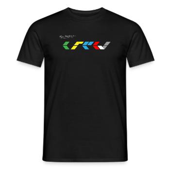 crew clapper-style - Heren T-shirt - zwart - Voor - AI Model Male 178 light (178cm)