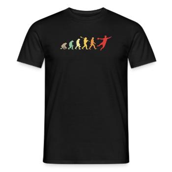 Darwin Evolution für Volleyballer 🏐 - Männer T-Shirt - Schwarz - Vorne - AI Model Male 178 light (178cm)
