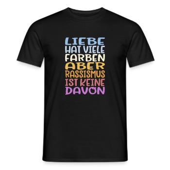 Liebe hat viele Farben - Männer T-Shirt - Schwarz - Vorne - AI Model Male 178 light (178cm)