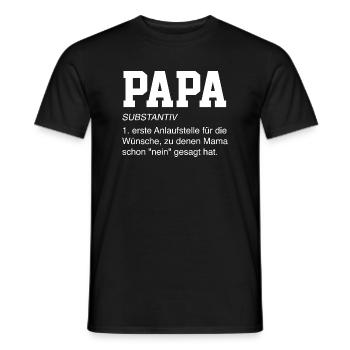 Papa Familie Väter Geschenk - Männer T-Shirt - Schwarz - Vorne - AI Model Male 178 light (178cm)