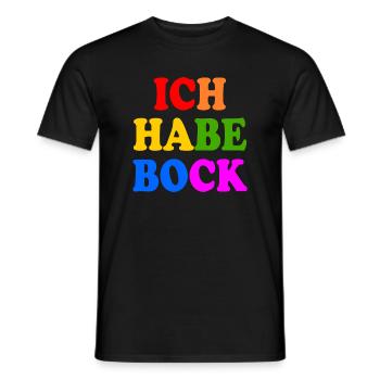 Ich habe bock - Männer T-Shirt - Schwarz - Vorne - AI Model Male 178 light (178cm)