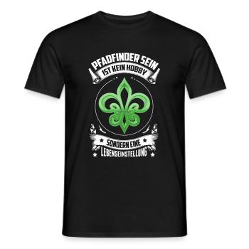 Pfadfinder sein ist kein Hobby, sondern .. - Männer T-Shirt - Schwarz - Vorne - AI Model Male 178 light (178cm)