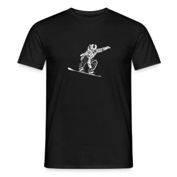 Snowboard for snowboarders - Men's T-Shirt - black - Front - AI Model Male 178 light (178cm)