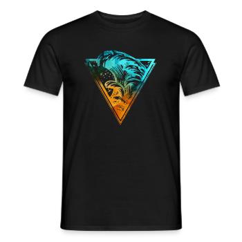 Vague de surf de couleur de rupture - T-shirt homme - noir - Devant - AI Model Male 178 light (178cm)