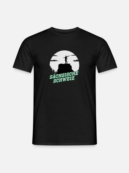 Sächsische Schweiz Wandern Sachsen Pofen Geschenk - Männer T-Shirt - Schwarz