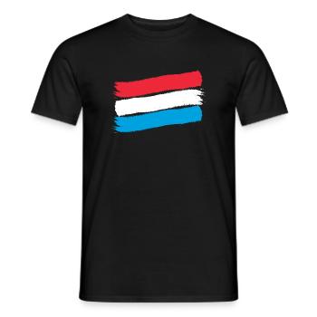 Drapeau luxembourgeois Drapeau luxembourgeois Accueil - T-shirt homme - noir - Devant - AI Model Male 178 light (178cm)