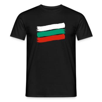 Bulgaria Flag Bulgarian flag Golden Sands - Men's T-Shirt - black - Front - AI Model Male 178 light (178cm)