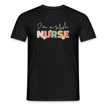 I am a nurse gift nurse - Men's T-Shirt - black - Front - AI Model Male 178 light (178cm)