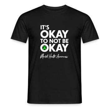 It's Okay to Not Be Okay Mental Health Awareness - Men's T-Shirt - black - Front - AI Model Male 178 light (178cm)