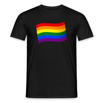 RAINBOW FLAG gay pride LGBT LGBTQ Liebe ist Liebe - Männer T-Shirt - Schwarz - Vorne - AI Model Male 178 light (178cm)