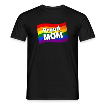 PFLAG Proud Mom of gay son lesbian daughter LGBTQ - Men's T-Shirt - black - Front - AI Model Male 178 light (178cm)