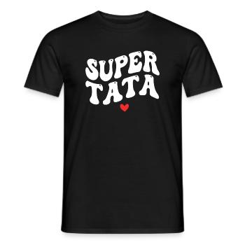 Super Tata, Tante Cadeau, Meilleure Tata - T-shirt homme - noir - Devant - AI Model Male 178 light (178cm)