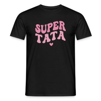Super Tata - T-shirt homme - noir - Devant - AI Model Male 178 light (178cm)