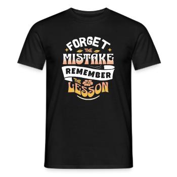 Motivational Typographic Quotation Mistake Lesson - Men's T-Shirt - black - Front - AI Model Male 178 light (178cm)