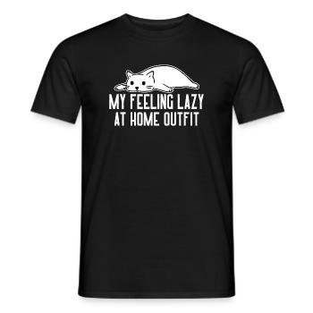 Faulenzer Outfit Ich Bin Faul Zum Einzug Chillen - Männer T-Shirt - Schwarz - Vorne - AI Model Male 178 light (178cm)