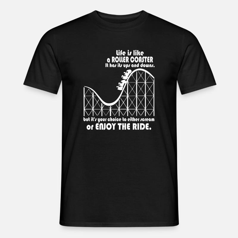 Life is like a Roller Coaster - Männer T-Shirt - Schwarz