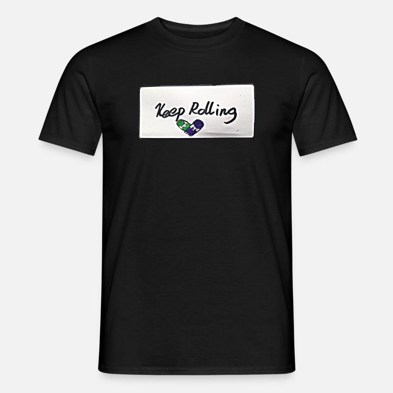 Keep rolling weiß - Männer T-Shirt - Schwarz