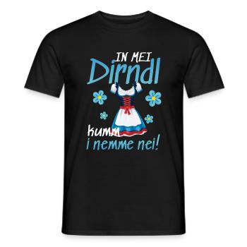 In Mei Dirndl Kumm I Nimma Nei | - Männer T-Shirt - Schwarz - Vorne - AI Model Male 178 light (178cm)