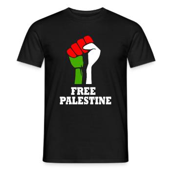 Free palestine - T-shirt homme - noir - Devant - AI Model Male 178 light (178cm)