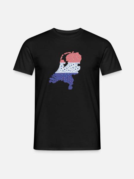 Netherlands flag, Dutch flag - Men's T-Shirt - black